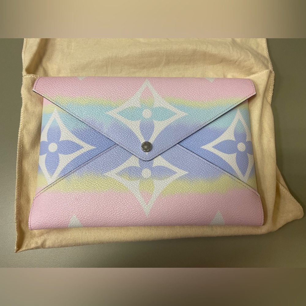 Authentic Large LV Kirigami Escale Pastel pochette.